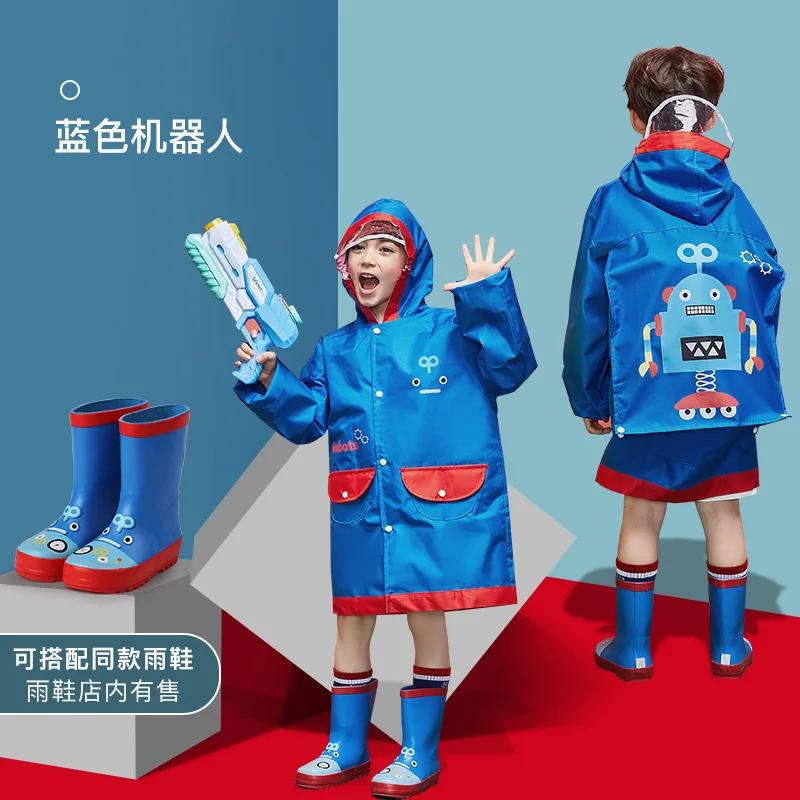 

Cute Kids Waterproof Rain Poncho Jacket with Backpack Position