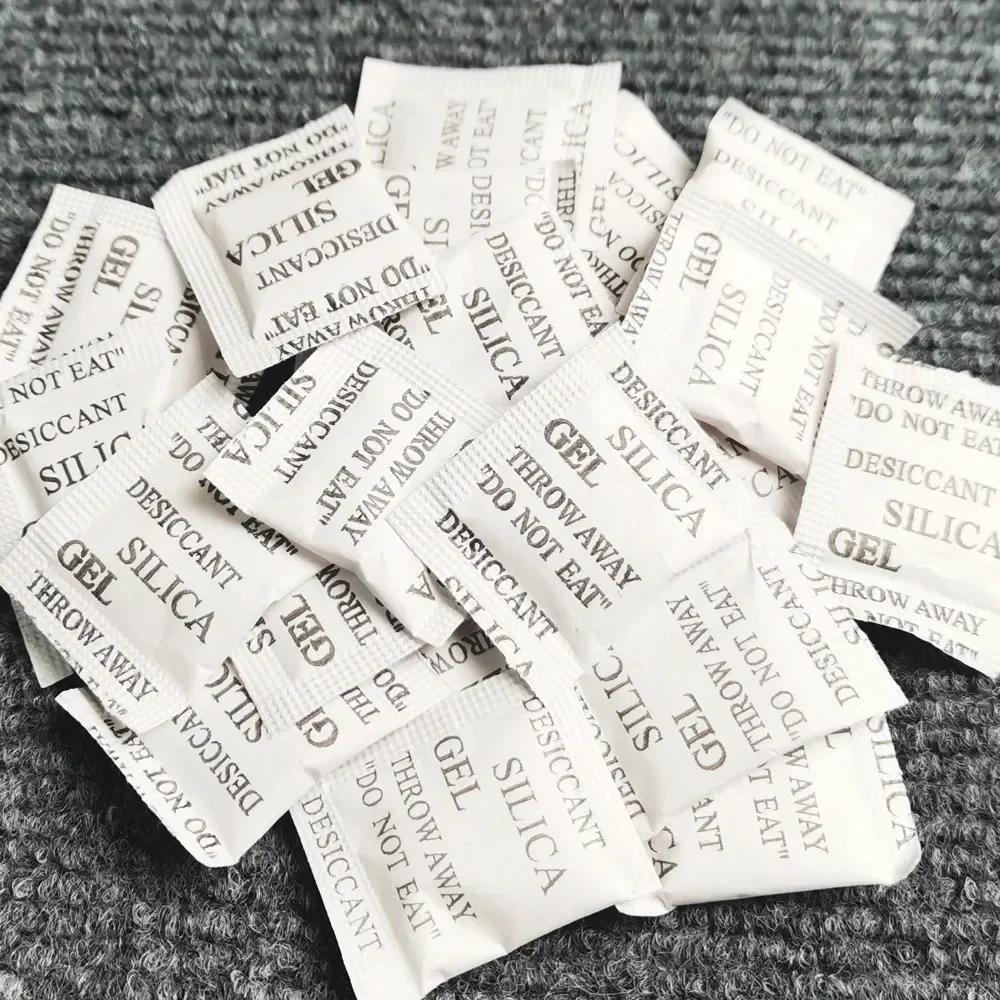 50-200 Packs Non Toxic Silica Gel Desiccant Damp Kitchen Room Living Moisture Dehumidifier Absorber Bag Moisture Absorber