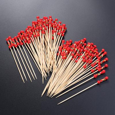 Food Picks Appetizer Sticks Decorate Fruit Cocktail Wooden Party Supplies Swizzle