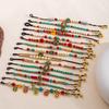 Ethnic Style Bracelet - Vintage Nepalese Woven String Necklace with Creative Bells Pendant