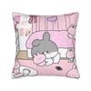 Asamimichaan Asleep Cartoon Square Pillow Cases Kawaii Asamimi Cushion Cover Decor Throw Pillow Case Cover for Sofa cm