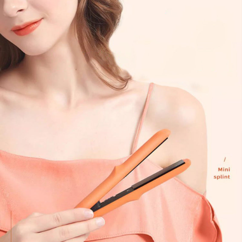 2in1 Mini Curling Wand Flat Iron Hair Straightener Hair Curler Thermostatic Fast Heat Flat Iron Curling Iron Waver Plate Makeup