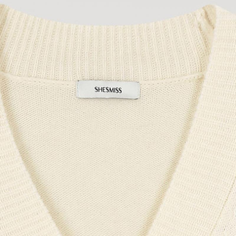  She S miSS  Wool Blend V Neck Button Cardigan SSkcdo41060 Cr