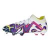 Puma Future Ultimate Create Scarpe da Calcio Stringate a Punta Tonda Unisex Scarpe da Calcio Bianco Viola Giallo 107323-01