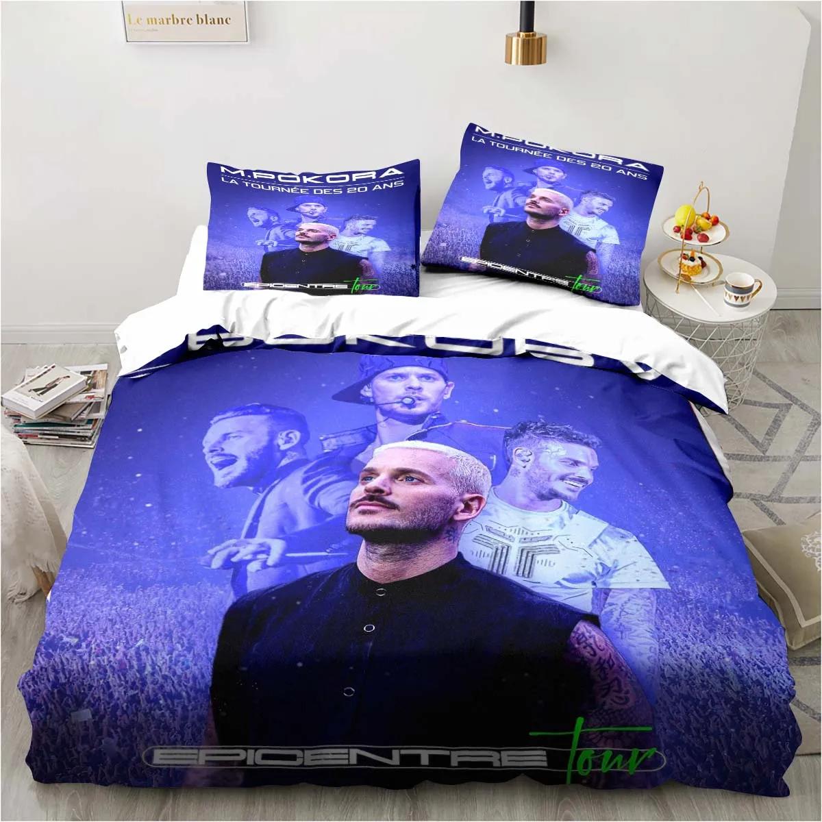 

Comforter 3D Print Singer M. Pokora Bedding Set Comforter Bed Set King Queen Twin Size Boys Girls Adult Comforter (quilt)-EU Single(135*200cm)3pcs