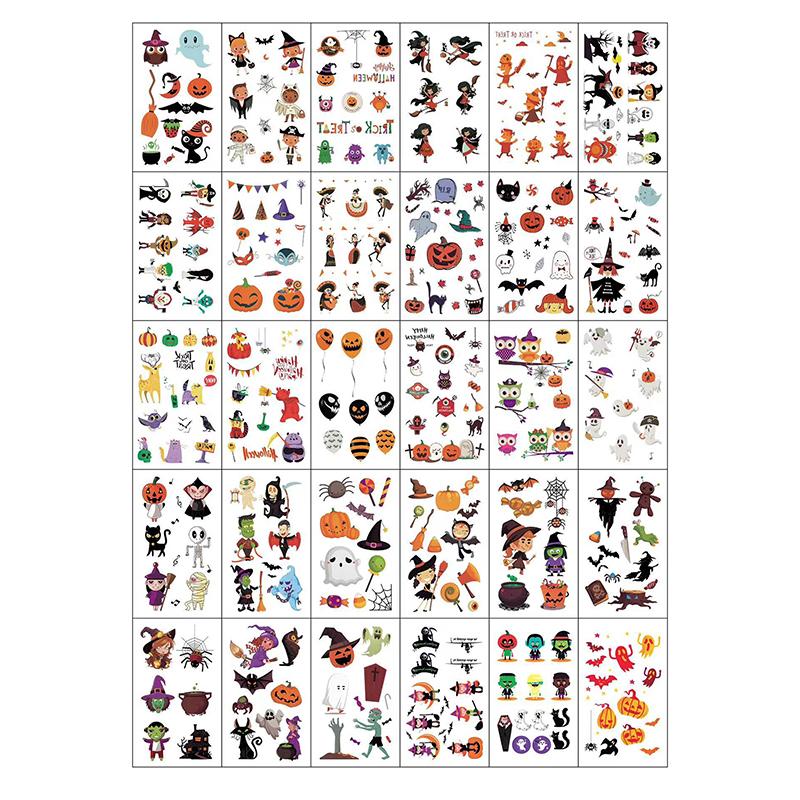 30Pcs/Set Halloween Lifelike Bloody Wound Scary Waterproof Temporary Tattoo Stickers For Kids Gift Fake Children Art Tattoo Toys