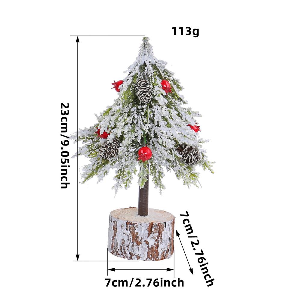Mini table Christmas trees, Small size Christmas trees gift for kids and friends, desktop christmas tree, New year's tree decoration with snow
