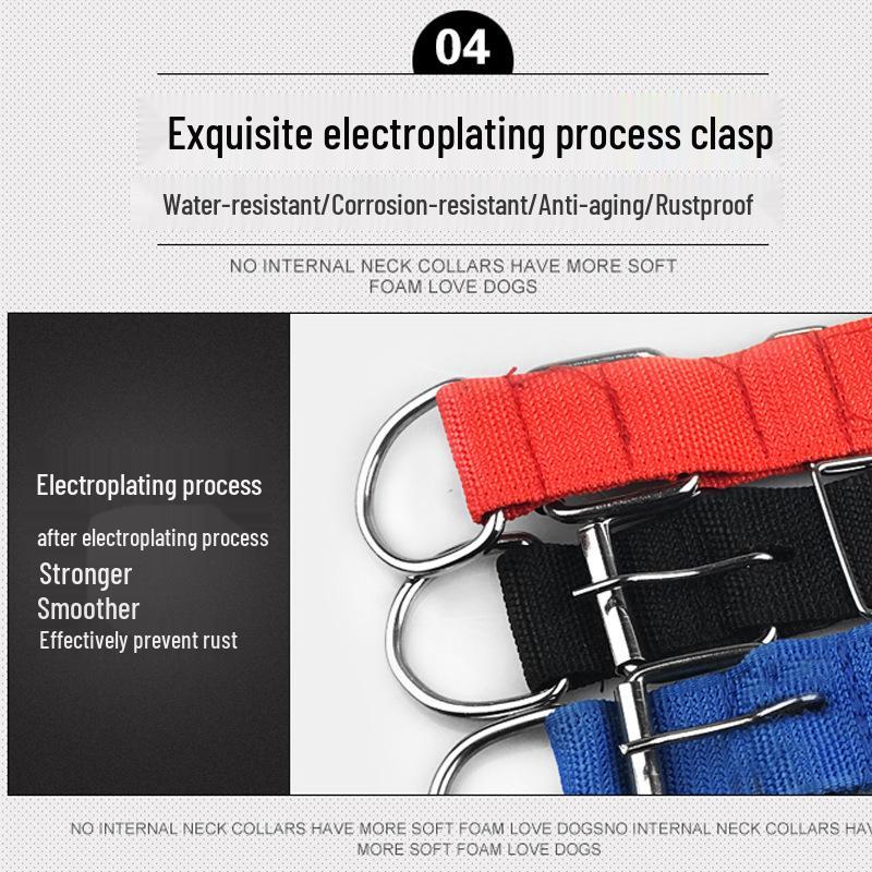 Pohodlný prodyšný obojek pro psa s měkkou kůží a polypropylenovou podšívkou