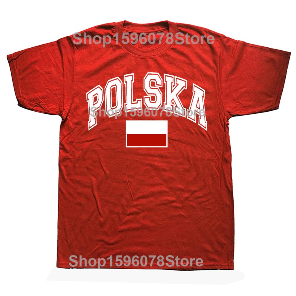 Funny Vintage Polska Poland Polish Flag Graphic T-shirt Men Women Hip Hop Oversized T Shirt 100% Cotton Comfort T-shirts