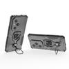 For Honor 400 Pro 5G (Global) Phone Case WANLONFENG PC TPU Back Cover Kickstand with Tempered Glass