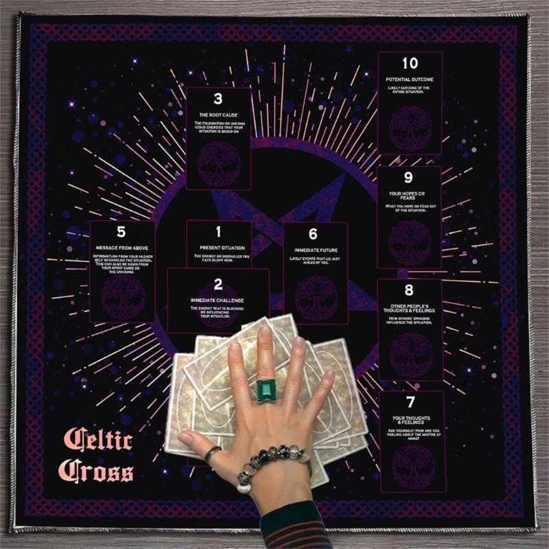 Card Reading Star Pattern Tarots Card Tablecloth Altars Cloth Altars Cloth Divinations Card Table Cloth Tapestry