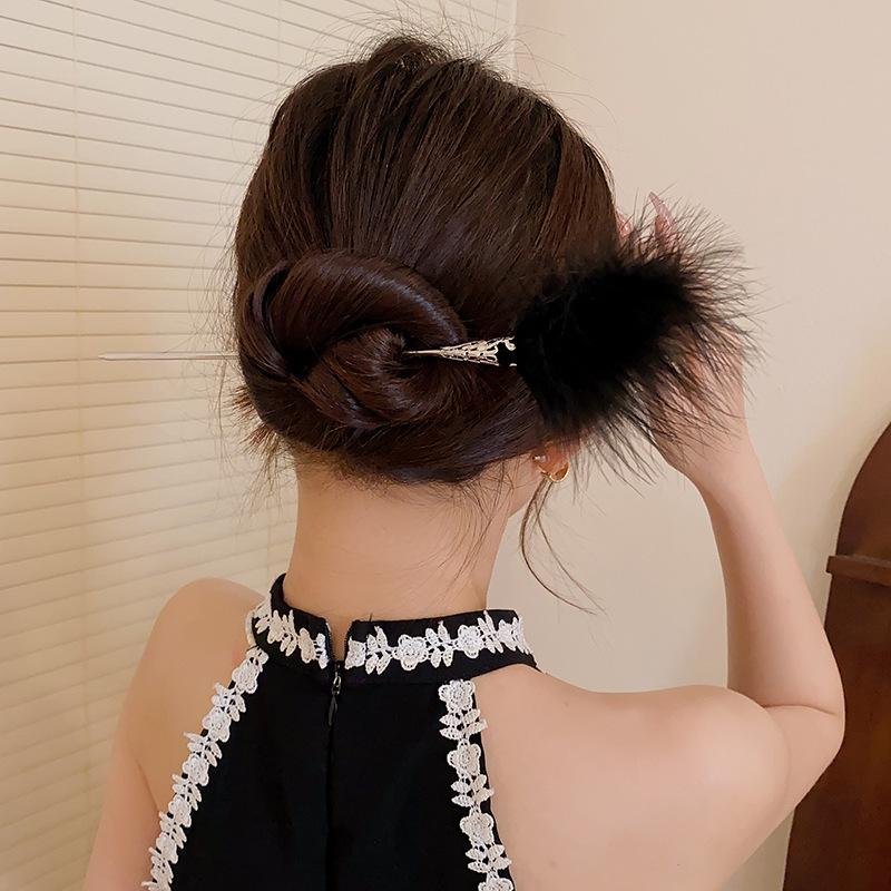 New Chinese Flower Pearl Tassel Hairpin Guochao Fashion Retro Hairpin Hanfu Versatile New Hairpin Hair Accessories Women
