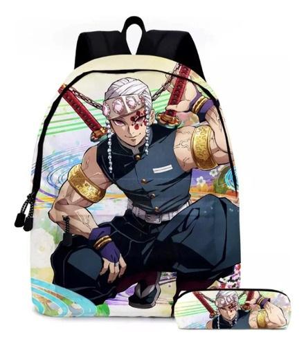 Stitc Cartoon Full Print Backpack Student Bag Pencil Case Two-Piece Set Children'S Backpack