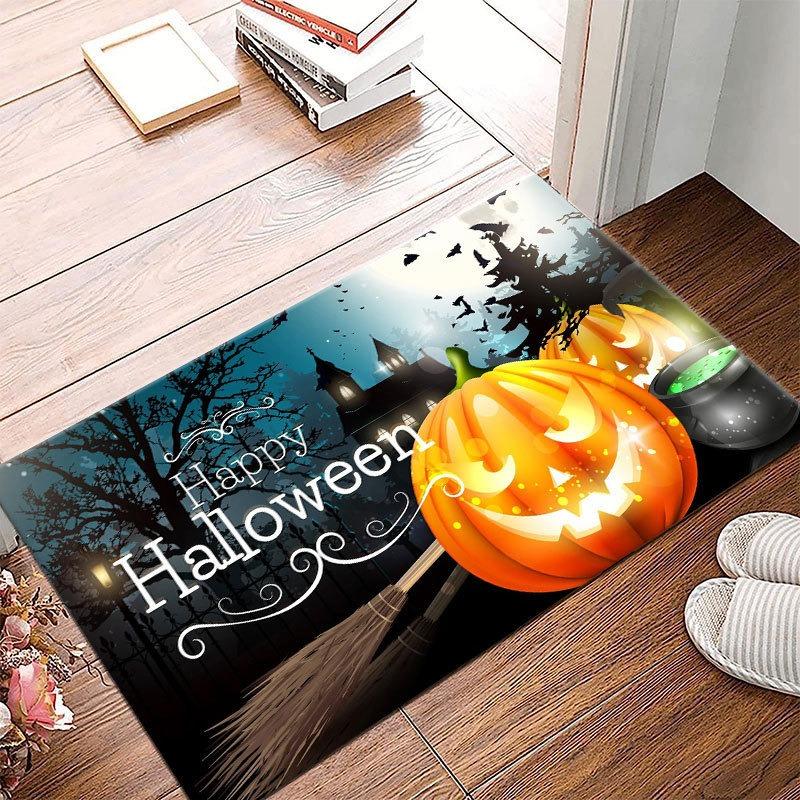 Halloween Carpet for Entryway Front Door Kitchen Indoor Outdoor Rug Non-Slip Floor Mat Welcome Home Decor Mats Entrance Door Rug