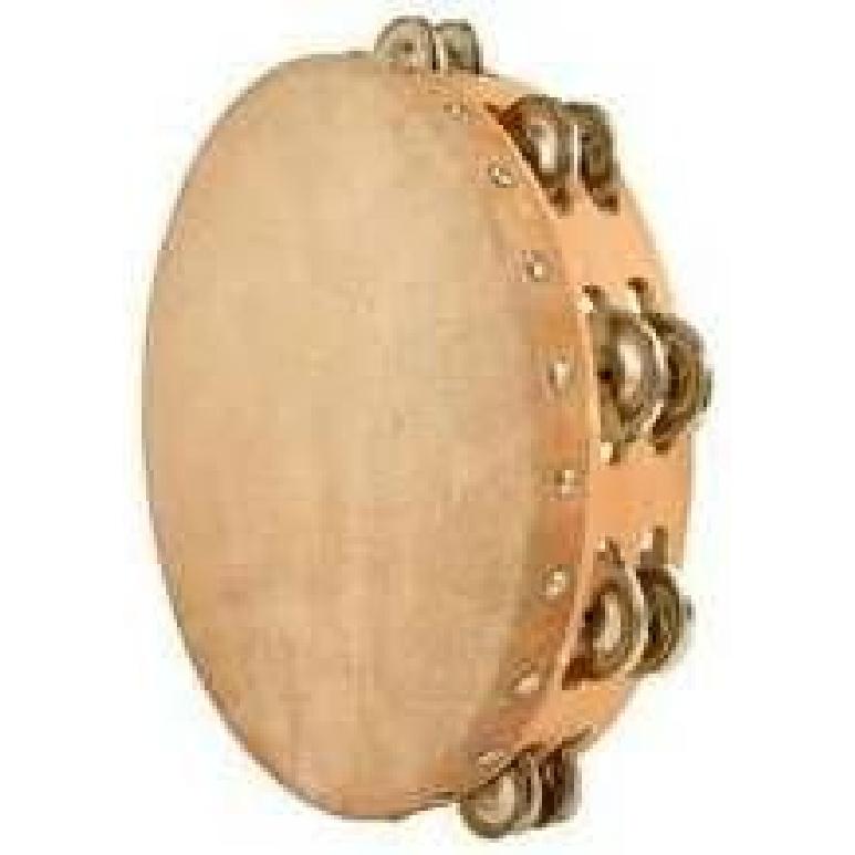 Holy Land Gifts Instr-Tambourine-10 Rnd-Goatskin