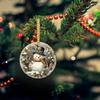 Circular Snowman Ornament. A Festive Gift & Decor for Tree, Yard, and Garden.