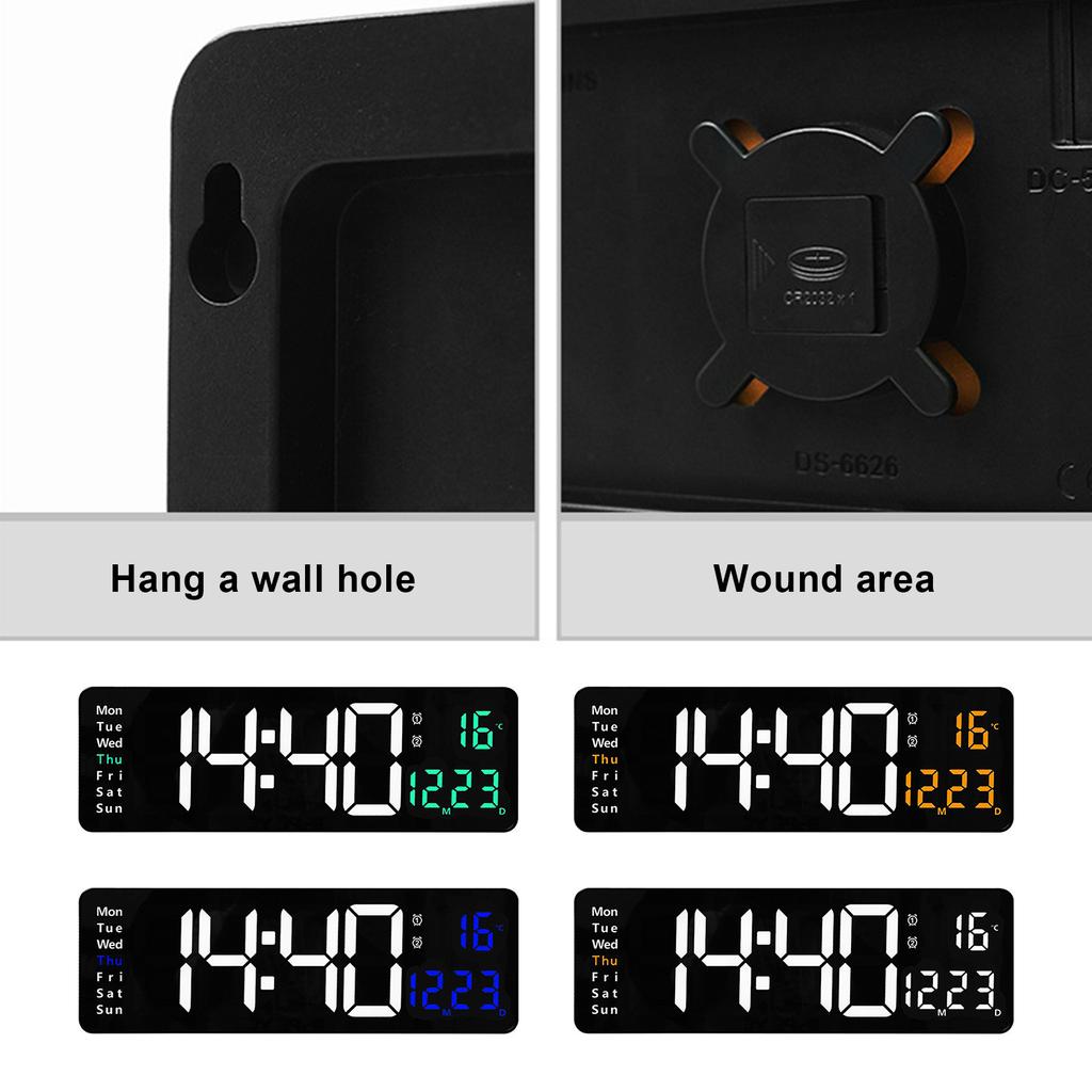 Großbildschirm Funktionsanzeige Uhr Wohnzimmer Wanduhr LED-Anzeige Fernbedienungsuhr