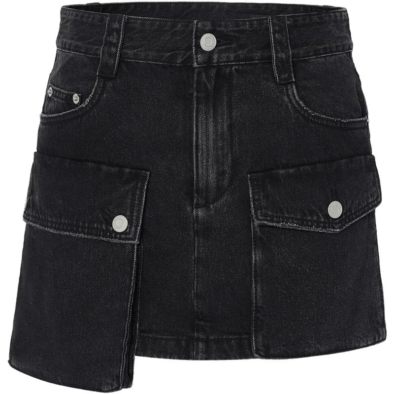 

MO&Co. Deconstructed Low-Waist Denim Mini Skirt S