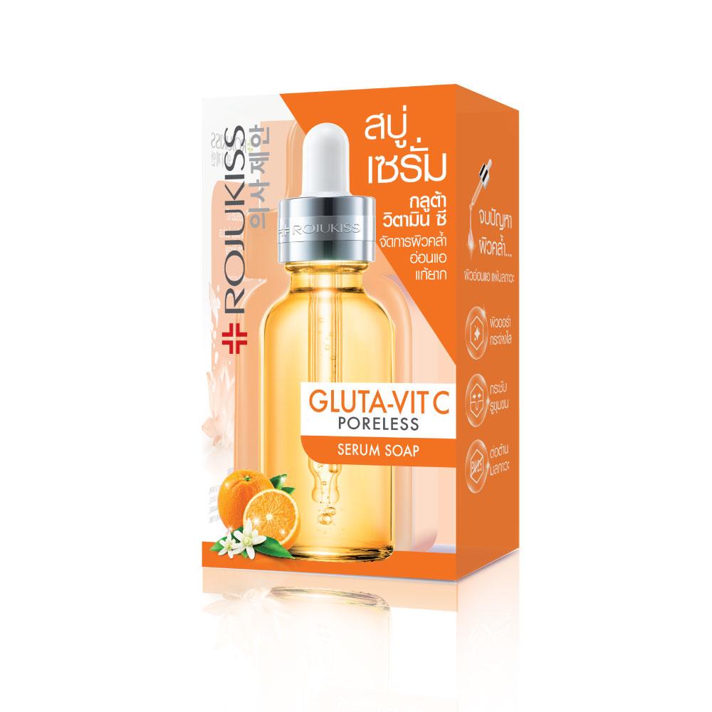 

Rojukiss Gluta-Vit C сироваткове мило без пор, 70 г - 1 упаковка / 2 упаковки / 3 упаковки 70g помаранчевий