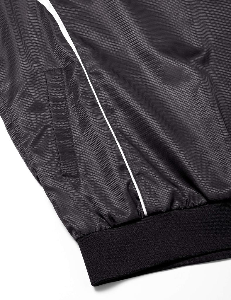 SSK Short Sleeve Shirt Black and White Size S Size Men's Pre-Jean Half-Zip (Mesh Lining), (9010), (Japan Small)