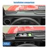 Car Dashboard Organizer Storage Box Container For Jeep Wrangler JL JT Gladiator 2024 Up Stowing Tidying Accessories