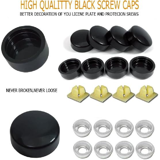 Anti Theft License Plate Screws, Anti Theft License Plate Frame Bolts Tamper Resistant Fasteners, Stainless Steel License Plate Screws, 1/4"(M6)
