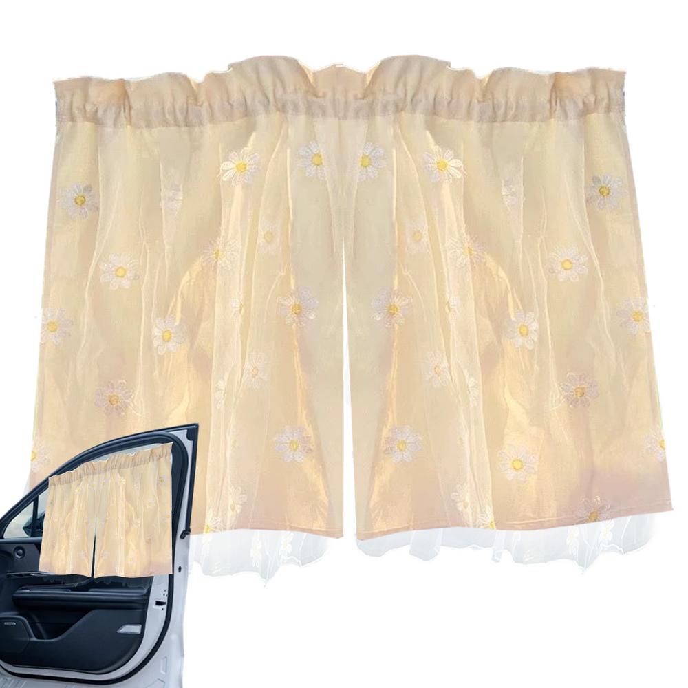 Fensterabdeckung für Auto Niedlich Bestickt Sonnenschutz Fensterblende Tragbare Auto-Fensterblenden Verdunkelung Auto Camping Fensterabdeckungen Sonne