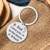 Dad Keychain Bag Pendant Key Chain Charms Round Shape Metal Keyring for Wallet Handbag