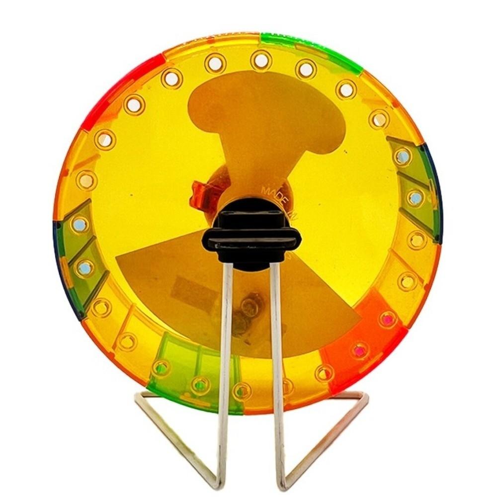 Super Silent Hamster Exercise Wheel Bite Resistant with Light Colorful Running Wheel Stable Base Pet Rotatory Wheel Night Use