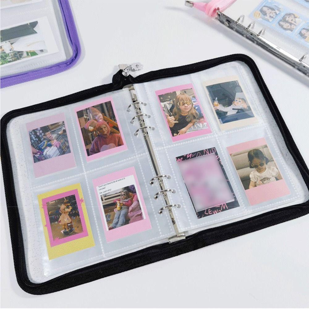 Multi Pockets Transparent Photo Album Reusable Sticker Keeper DIY Photocard Organizer Bag  School