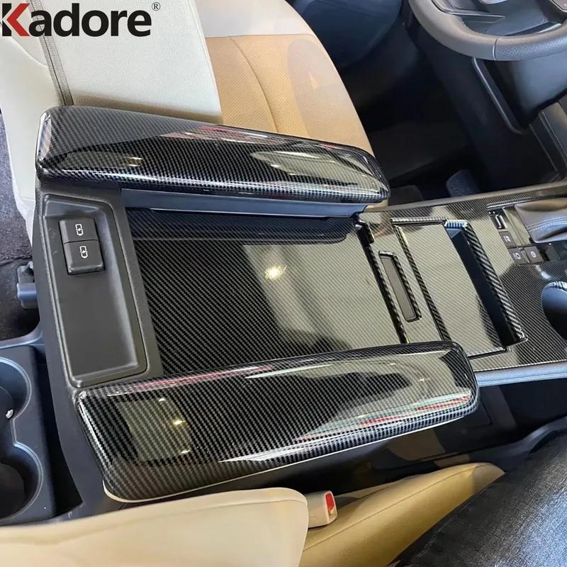 Car Center Console Armrest Box Panel Cover Trim For Toyota Sienna    Carbon Fiber Interior Moulding Accessories