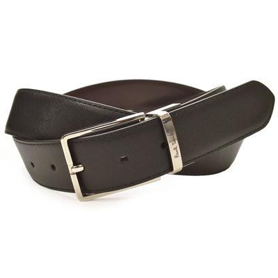 Paul Smith Wende-Ledergürtel für Herren, Verstellbar, eps22s211, M1A-4437-CCUT, Schwarz/Braun