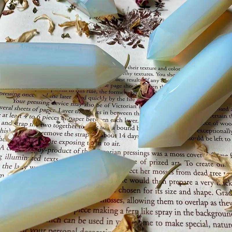 Opalite Crystal Tower Elegant Obelisk Bulk Tumbled Gemstone Pillar Home and Office Decoration Gifts