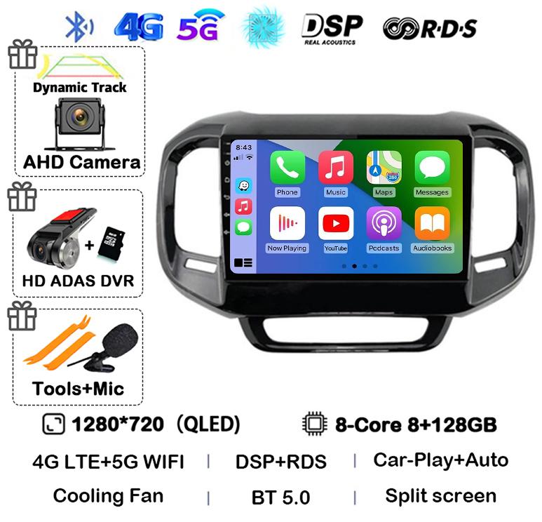 Android 14 Carplay Car Radio For FIAT Toro 2017 2018 2019 2020 2021 Auto Multimedia Video Player GPS Stereo 4G WIFI 360 Camera
