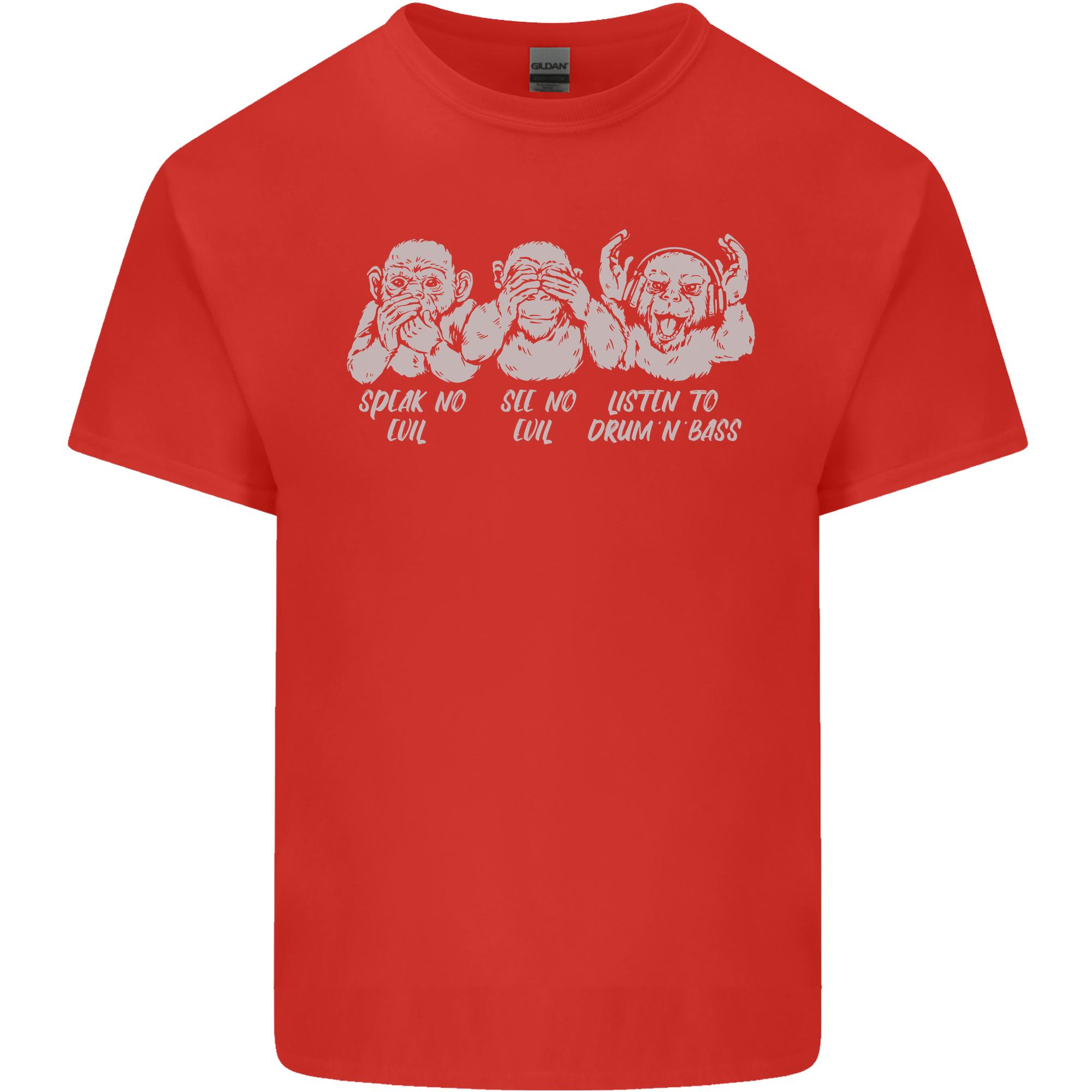 Drum and Bass Monkeys DJ Headphones Music Unisexs Light Cotton TShirt S