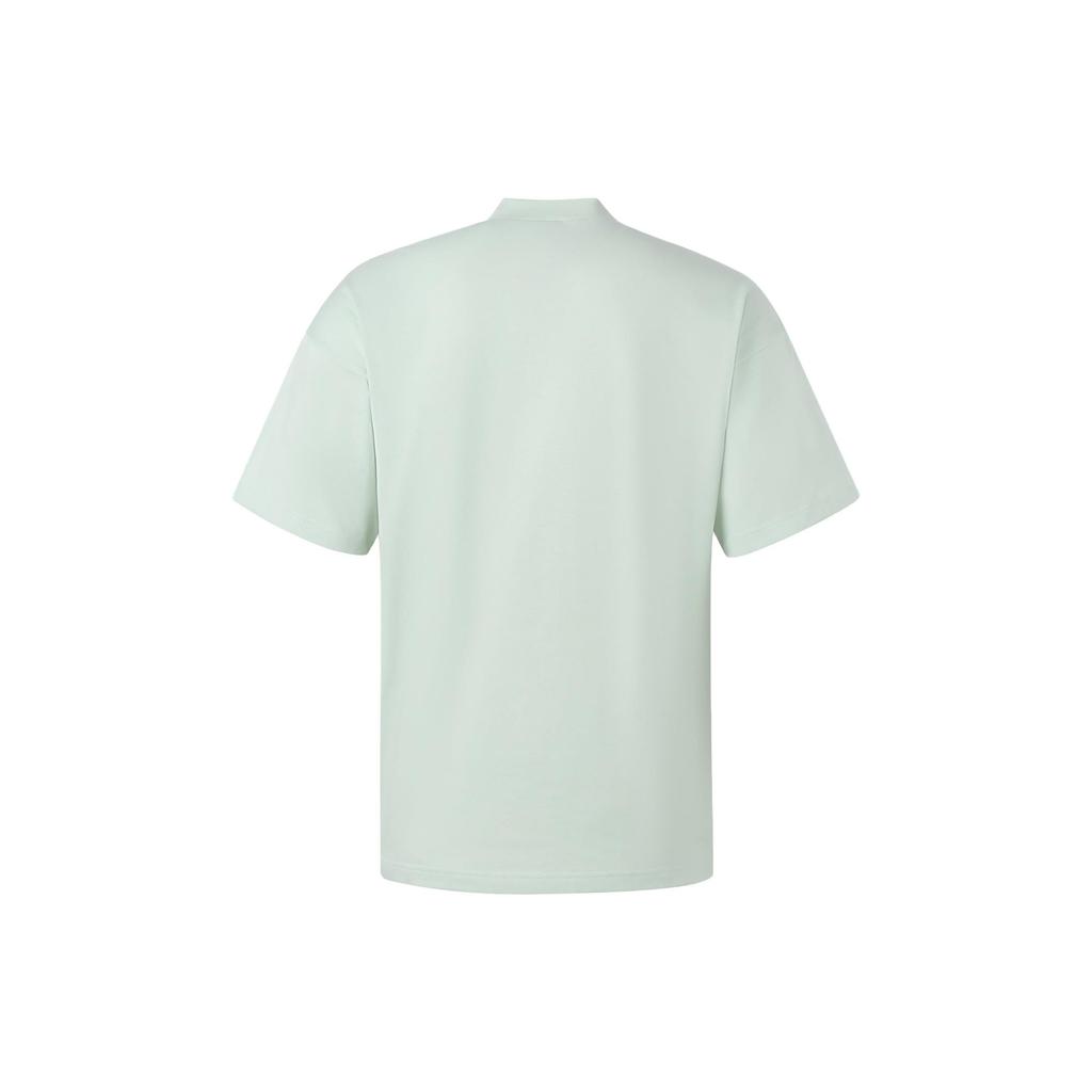 Adidas T Shirts Men's Linen Green Crew Neck Moderate Straight Fit IK0092