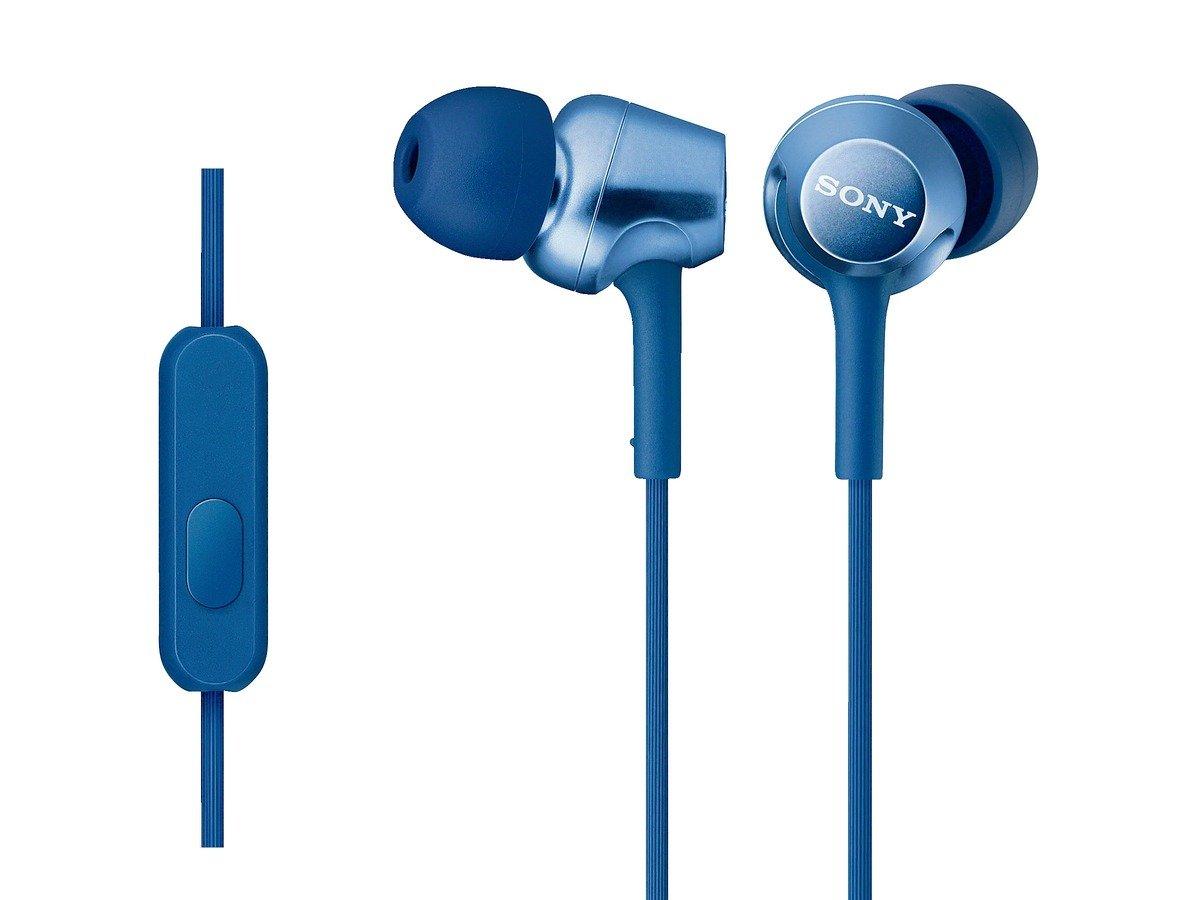 

Sony Наушники-вкладыши с пультом управления и синим LI MDR-EX250AP Внутриканальный микрофон, MDR-EX250AP синий