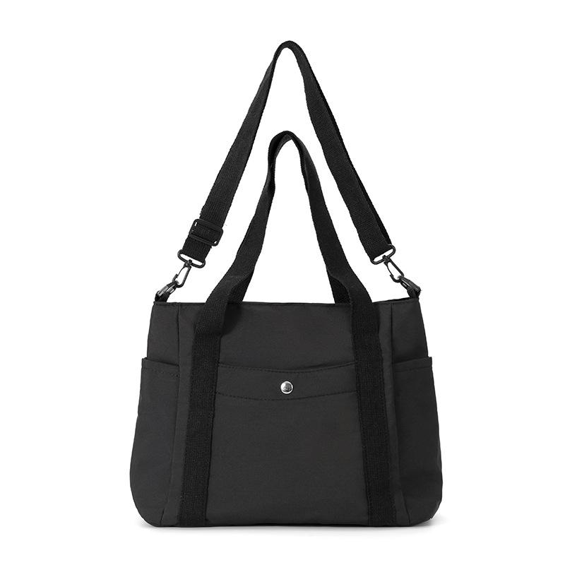 Women Nylon Tote Bag Large Capacity Shoulder Handbag Casual Lightweight Crossbody Bag Multi Pocket Travel Shopping Work Bag