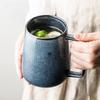 Nordic Retro Large Capacity Ceramic Mug – European Style Belly Cup for Couples