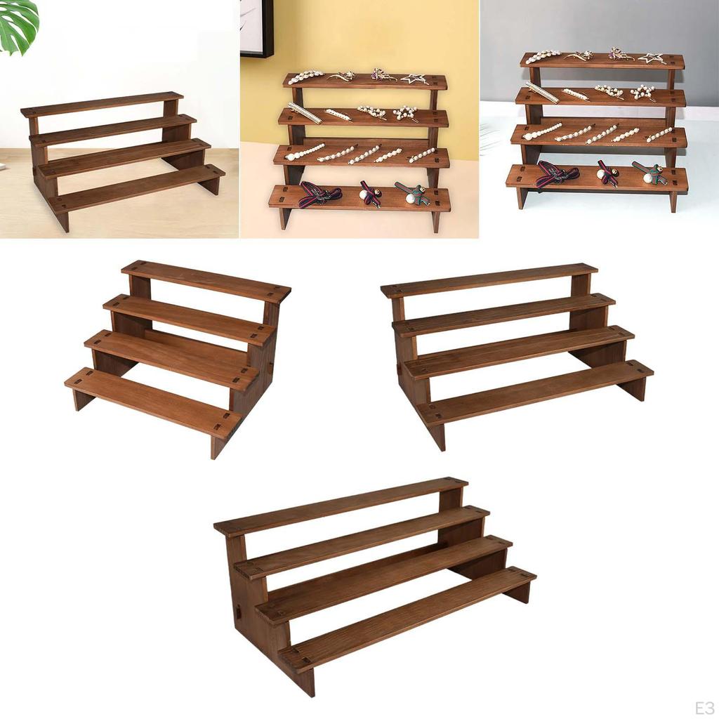 Présentoir de table portable en bois pour comptoir à 3 niveaux - Pour