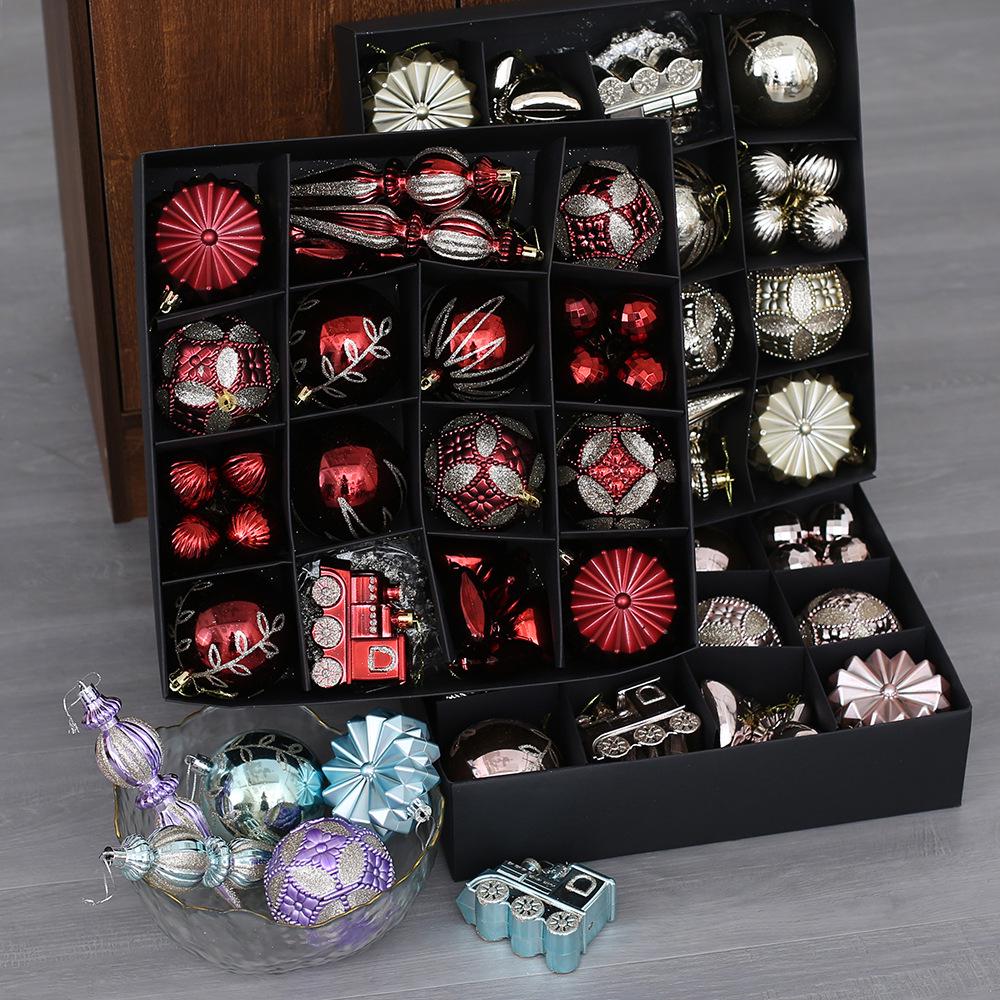 Multi-Color Irregular Shaped Christmas Ball Set - Light Luxury Tree Ornaments