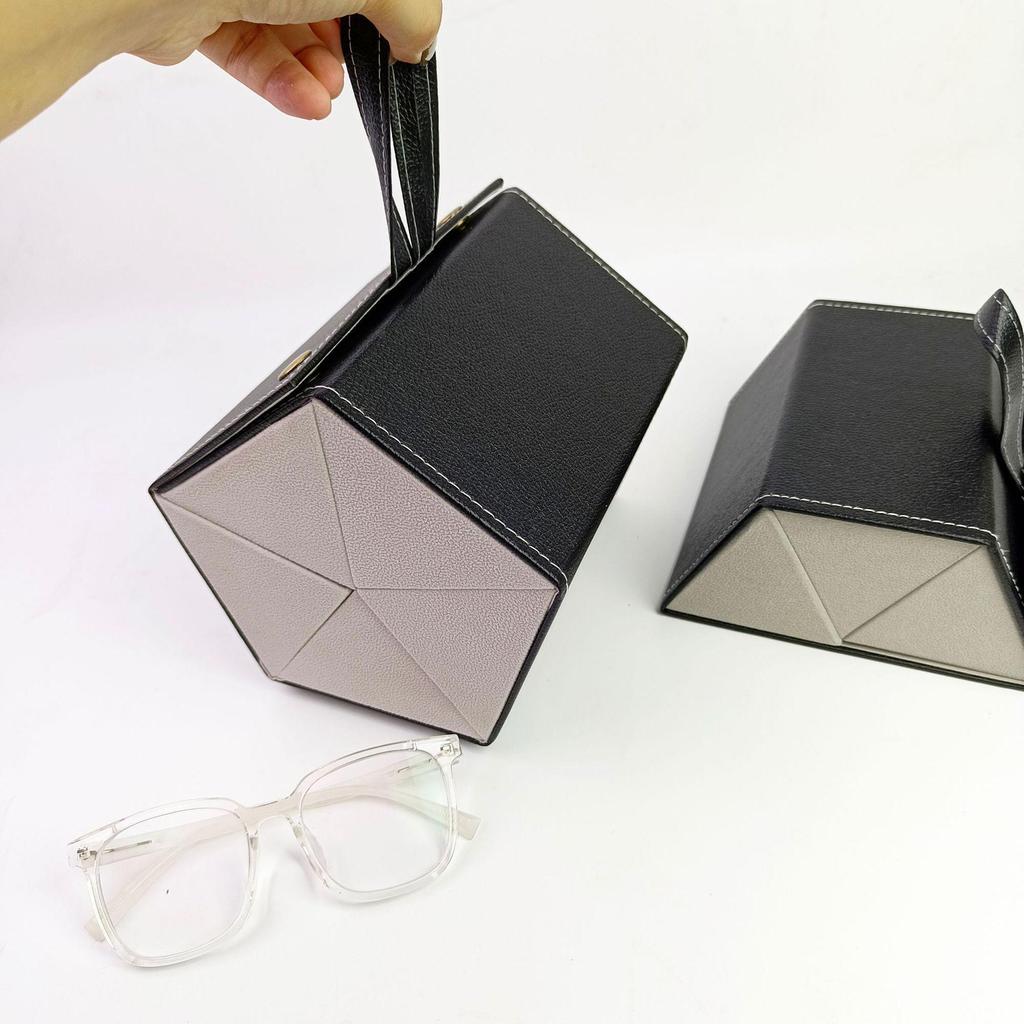 Handmade Multi-section Folding Eyeglass Case for Myopia Glasses & Sunglasses