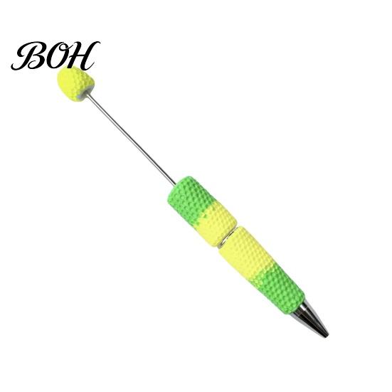 Beadable Ballpoint Pens DIY Pen, Colorful Fancy Beaded Crafting Gift for Students, Party Favors, Creative Office Supplies Novelty Rainbow