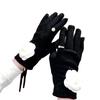 Camellia Pearls Mittens Winter Full Finger Warm Touching Screen Keep Warm Outdoor Thermal Gloves Gloves
