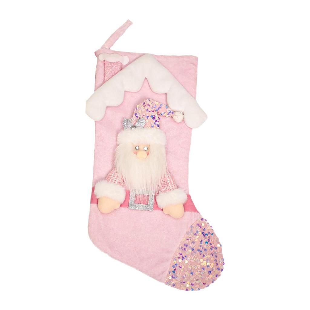 Christmas Stocking Decorative Hanging Ornament for Front Door Holiday Window