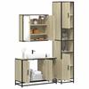 VidaXL Ensemble De Meubles De Salle De Bain 3 Pcs Chêne Sonoma, Armoire De Salle De Bain, Armoire De Rangement De Toilette, 3301071