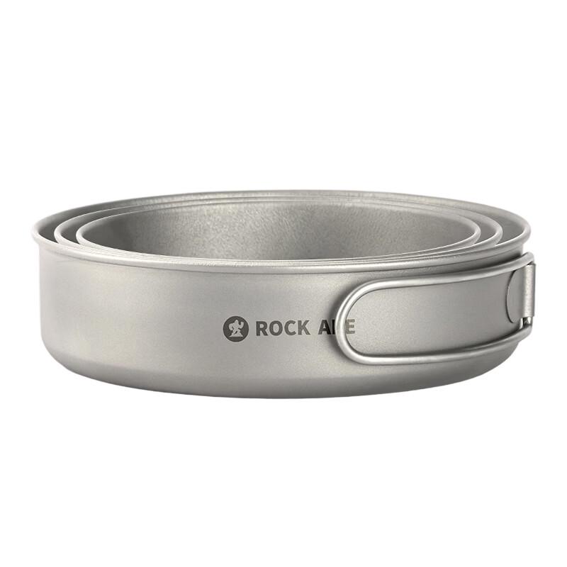 Rock Ape Outdoor Camping Pure Titanium Bowl Set