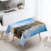 Natural Landscape Tablecloth Camping  Antifouling Waterproof Rectangular  Dining Table Home Decoration