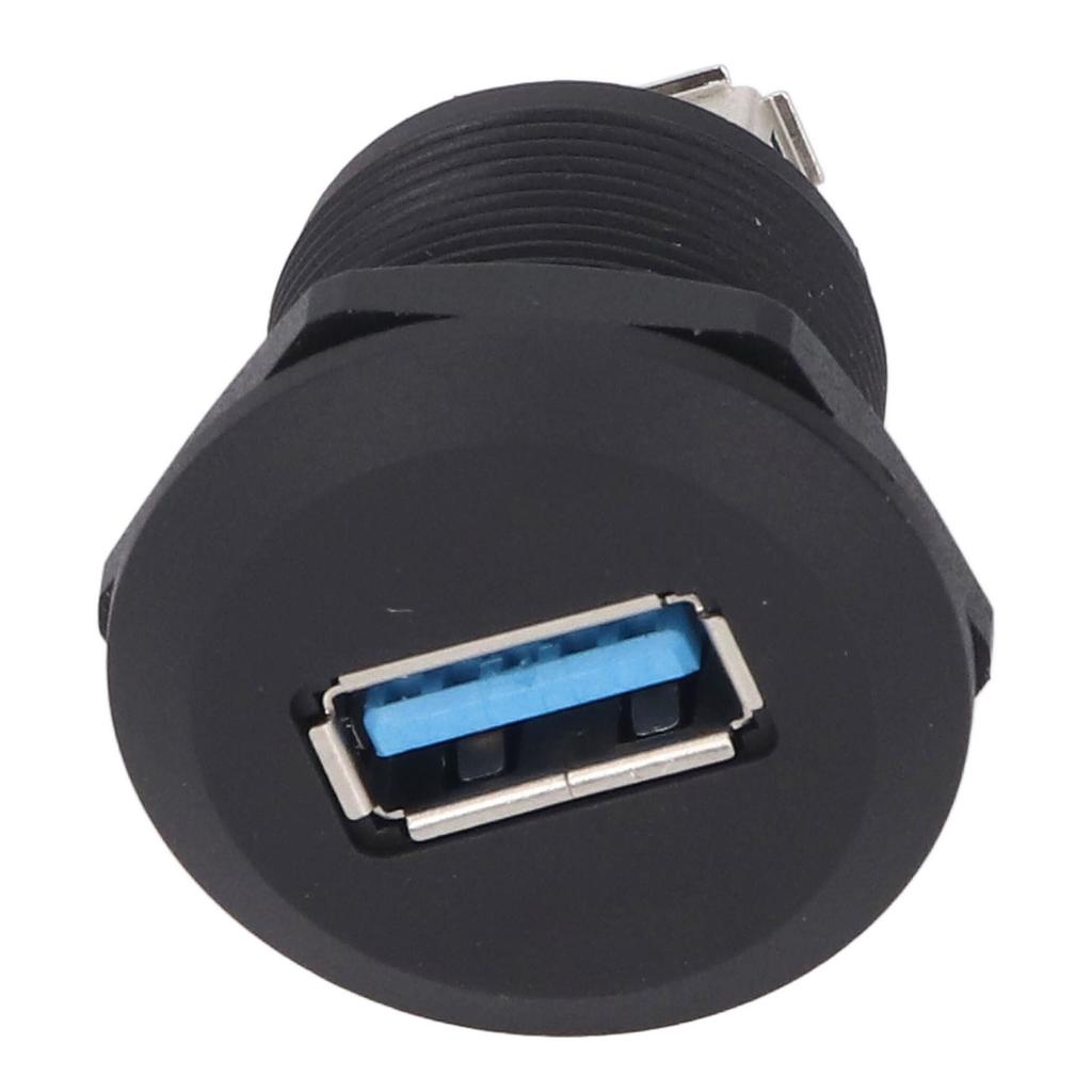 USB 3.0 Panel Mount Coupler Pass Through Connector Female To Female Bulkhead Extension Adapter Water Proof with Dustcap