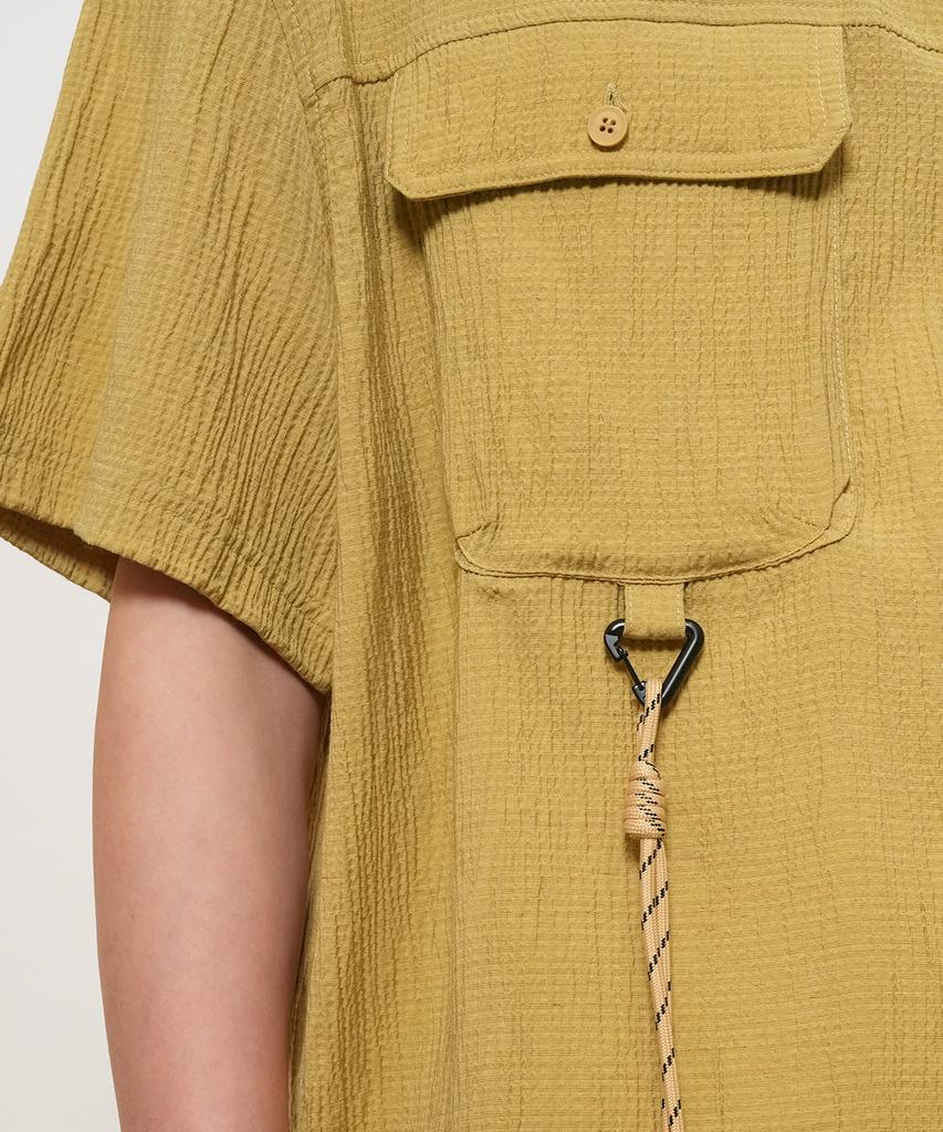 GENERALIDEA Man Pocket Wrinkle Half Shirt [Mustard] / Gf1Msh006